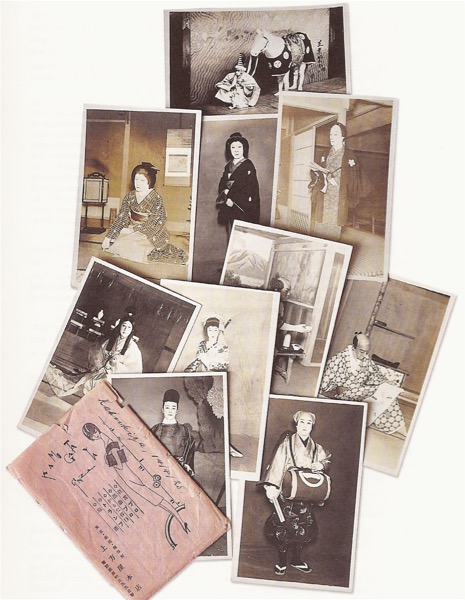 [KABUKI]. -  [A collection of ten original post card photographs of Kabuki theatre actors]. Kabukiza 1928.