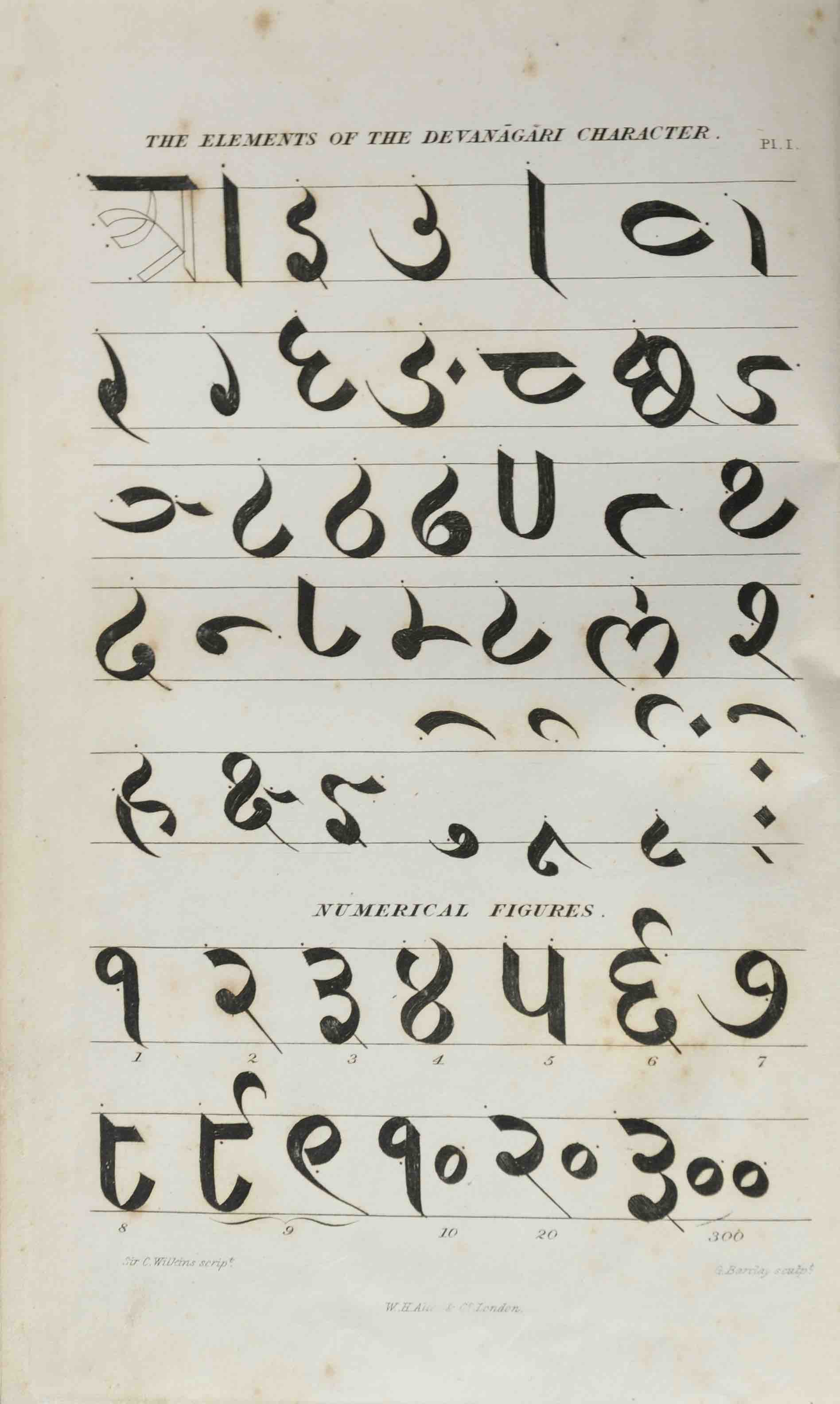 FORBES, DUNCAN: -  A Grammar of the Hindustani Language, in the Oriental and Roman Character. ... To which is added, a copious selection of easy extracts for reading in the Persi-Araic & Devanagari characters, forming a complete introduction to the Bagh-o-Bahar. London 1846.