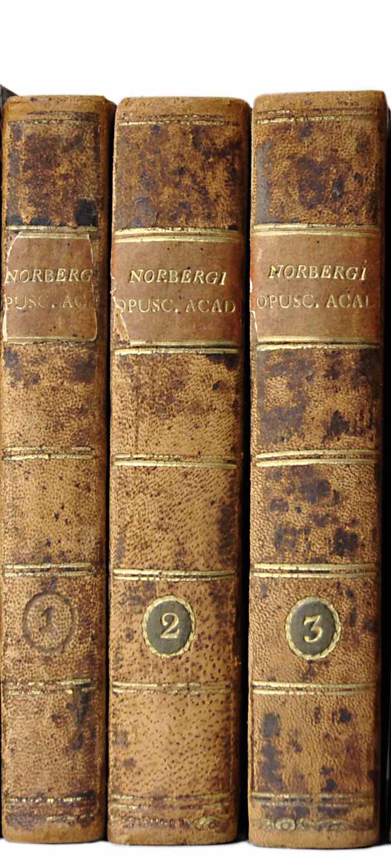 NORBERG, MATTHIAS: - Selecta opuscula academica. Three volumes. Lund, Berlingianis, 1817-19.