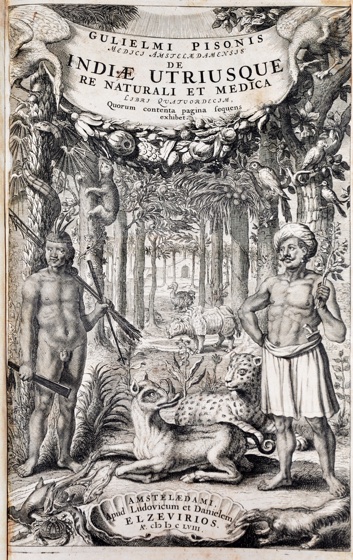 PISO, WILLEM / MARCGRAVE, GEORGE / DE BONDT, JACOB: - Indiae utriusque re naturali et medica. Libri quatuordecim. Quorum contenta pagina sequens exhibet. Three parts in one volume. Amsterdam, apud Ludovicum et Danielem Elzevirios, 1658.