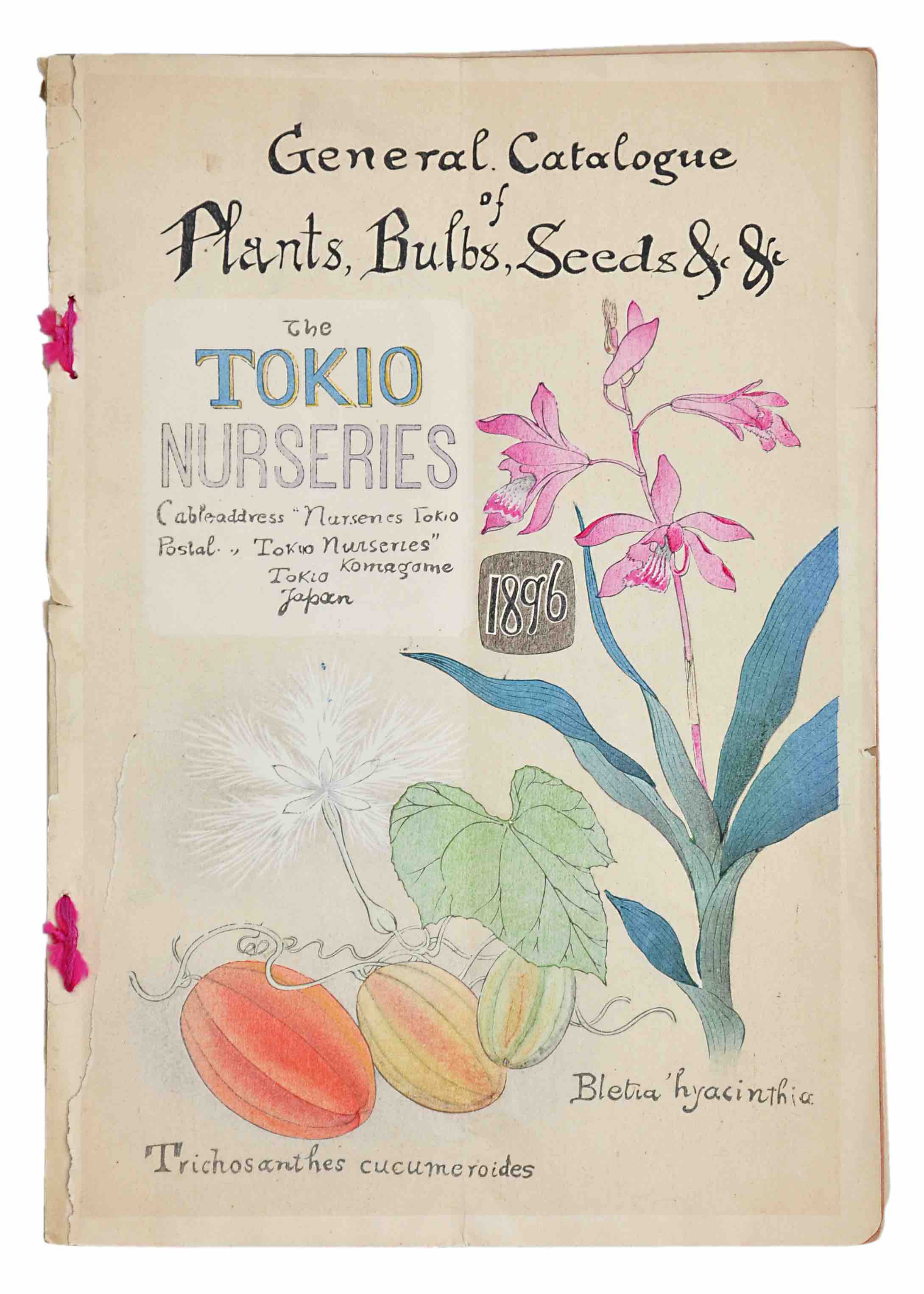 TOKYO NURSERIES: - [PLANT TRADE CATALOGUE] General Catalogue of Plants, Bulbs, Seeds & &. The Tokyo Nurseries. Headquarters for Lilly Bulbs. Tokyo, Aoyama Industrial Press, 1896.