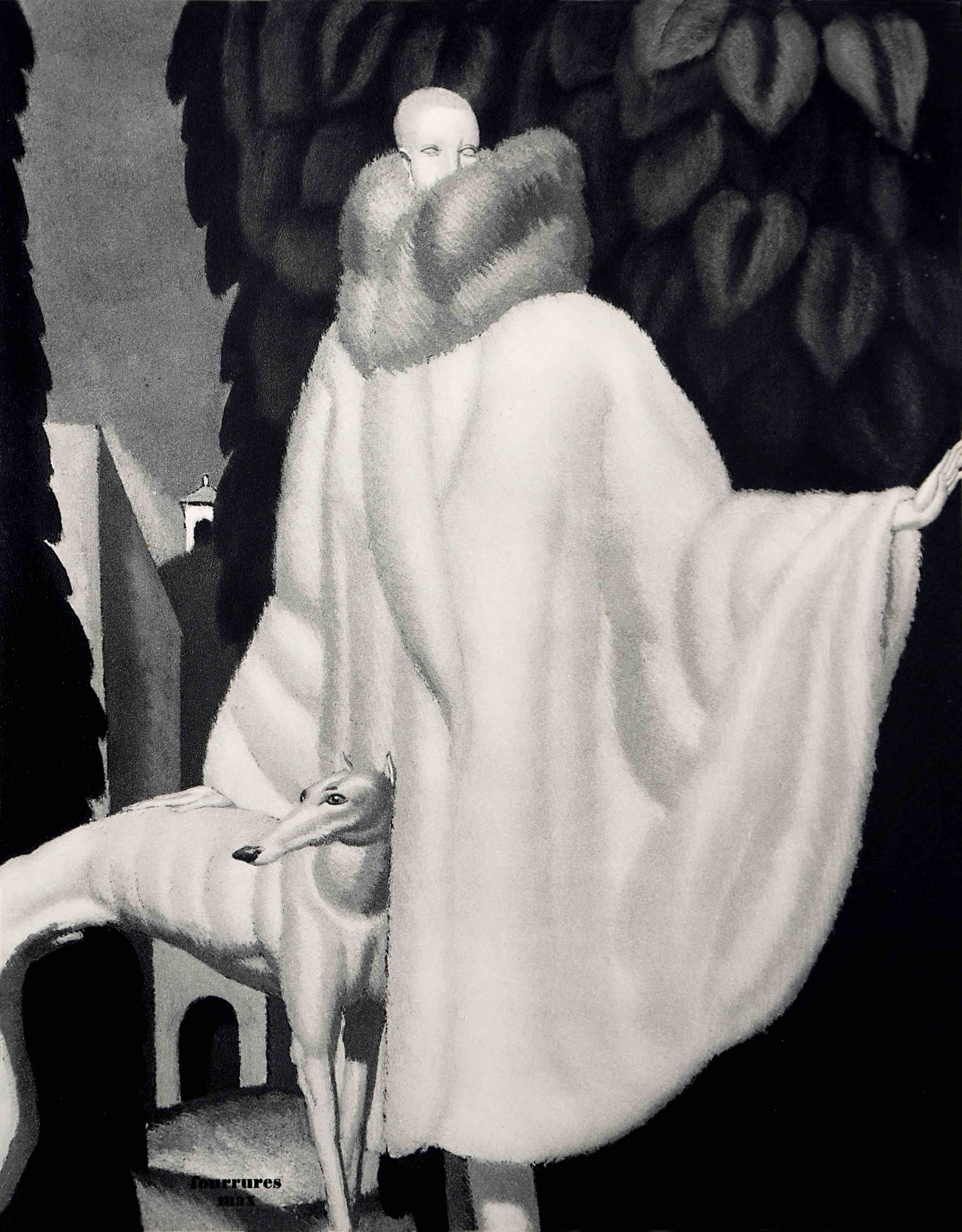 MAX-LEROY FOURRURES / DUPAS, JEAN (Artist) / COLETTE, SIDONE-GABRIELLE (Text): -   TOI . Paris, Draeger, Fourrures Max, (ca 1927).