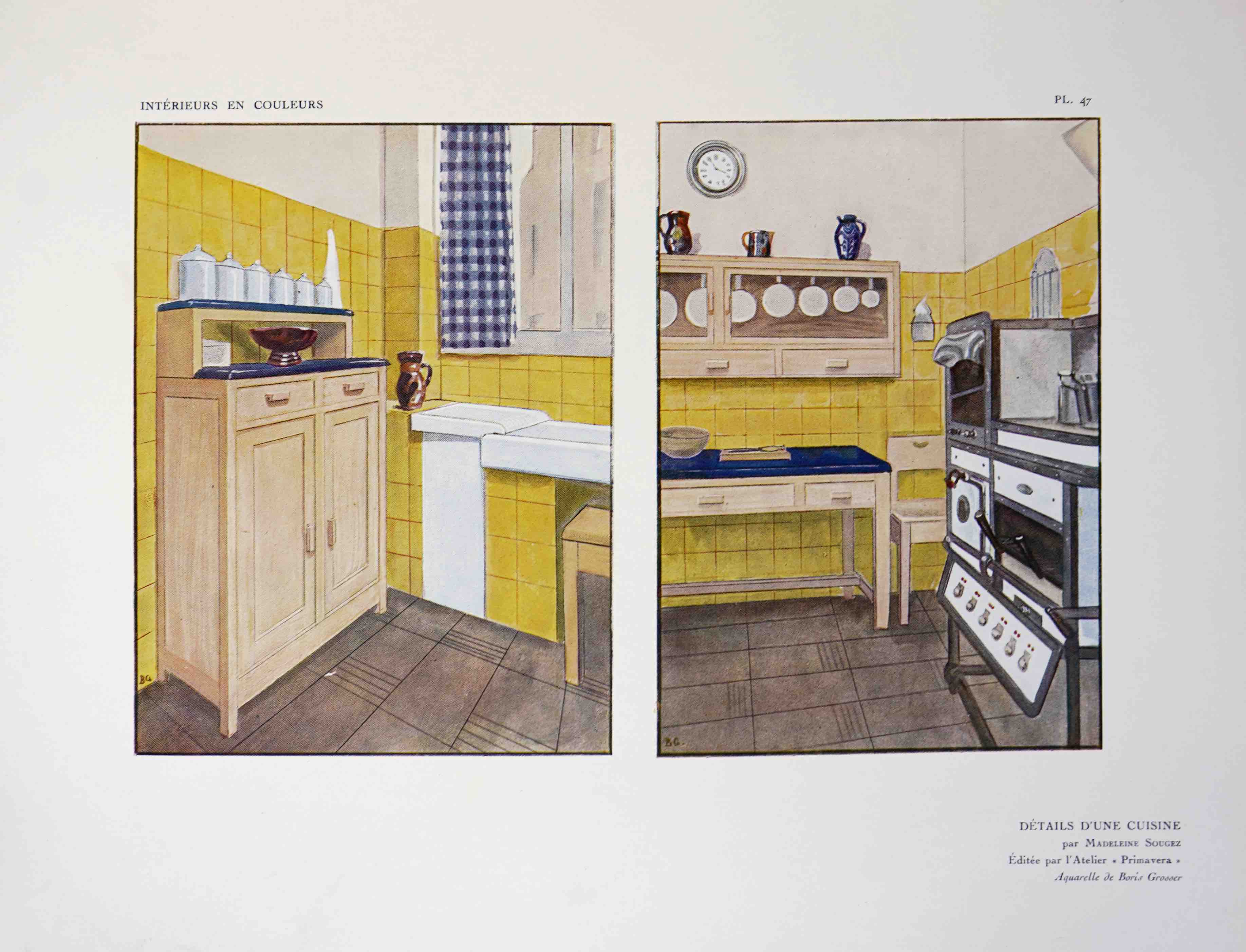 DESHAIRS, LON: -  Intrieurs en couleurs. Exposition des Arts Dcoratifs Paris 1925. Paris. Albert Lvy, 1926 (1925).