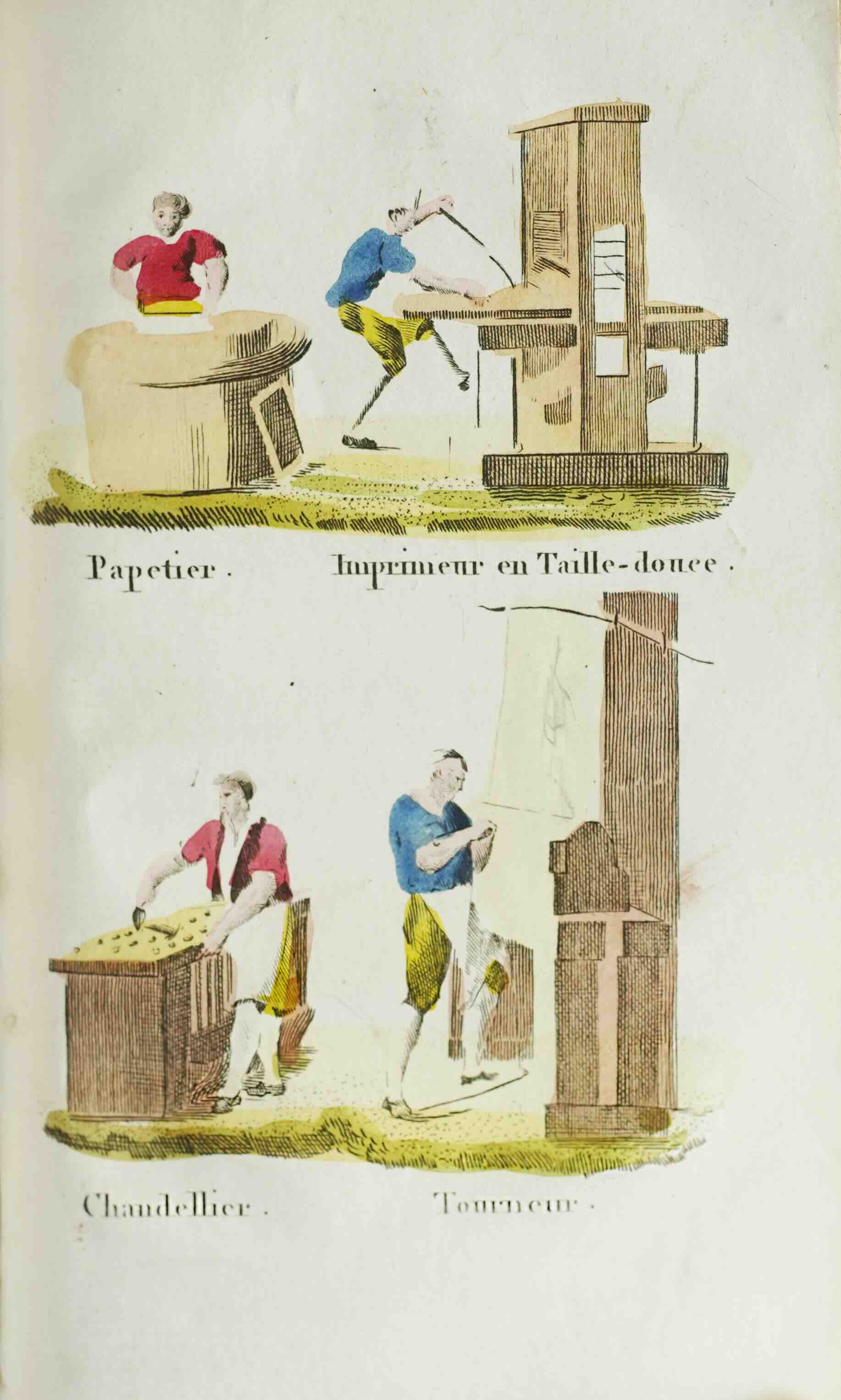 [JUVENILE] - Petit tableau des arts et mtiers, ou notions sur les principaux travaux des hommes; ouvrage instructif et amusant,  l'usage de la jeunesse de l'un et l'autre sexe. Troisime dition, orne de nouvelles gravures. Paris, chez Pierre Blanchard, 1825.