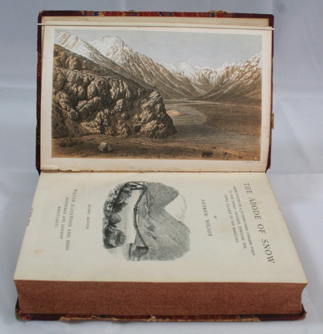 WILSON, A.: - The Abode of Snow. Observations on a journey from Chinese Tibet to the Indian Caucasus, through the upper valleys of the Himlaya. Second edition. Edinburgh & London 1876.