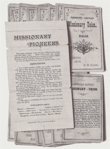 [MISSIONARY GAME]. - The American Baptist Missionary Union. Copyright, 1885, by Fred T. Bailey. No place (about 1885).
