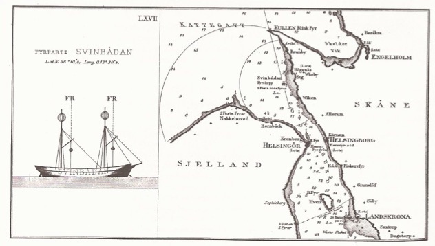 [LIGHTHOUSES - SWEDEN]. -  Beskrifning fver svenska fyrarne, med kort underrttelse om fyrvsendets uppkomst och utveckling.+ Tillgg till den r 1872 utgifna beskifning fver svenska fyrarne. 1:a hftet (all publ.). Stockholm, P.A. Norstedt & Sner, 1872 & 1875.